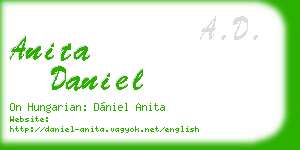 anita daniel business card