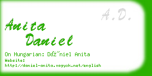 anita daniel business card